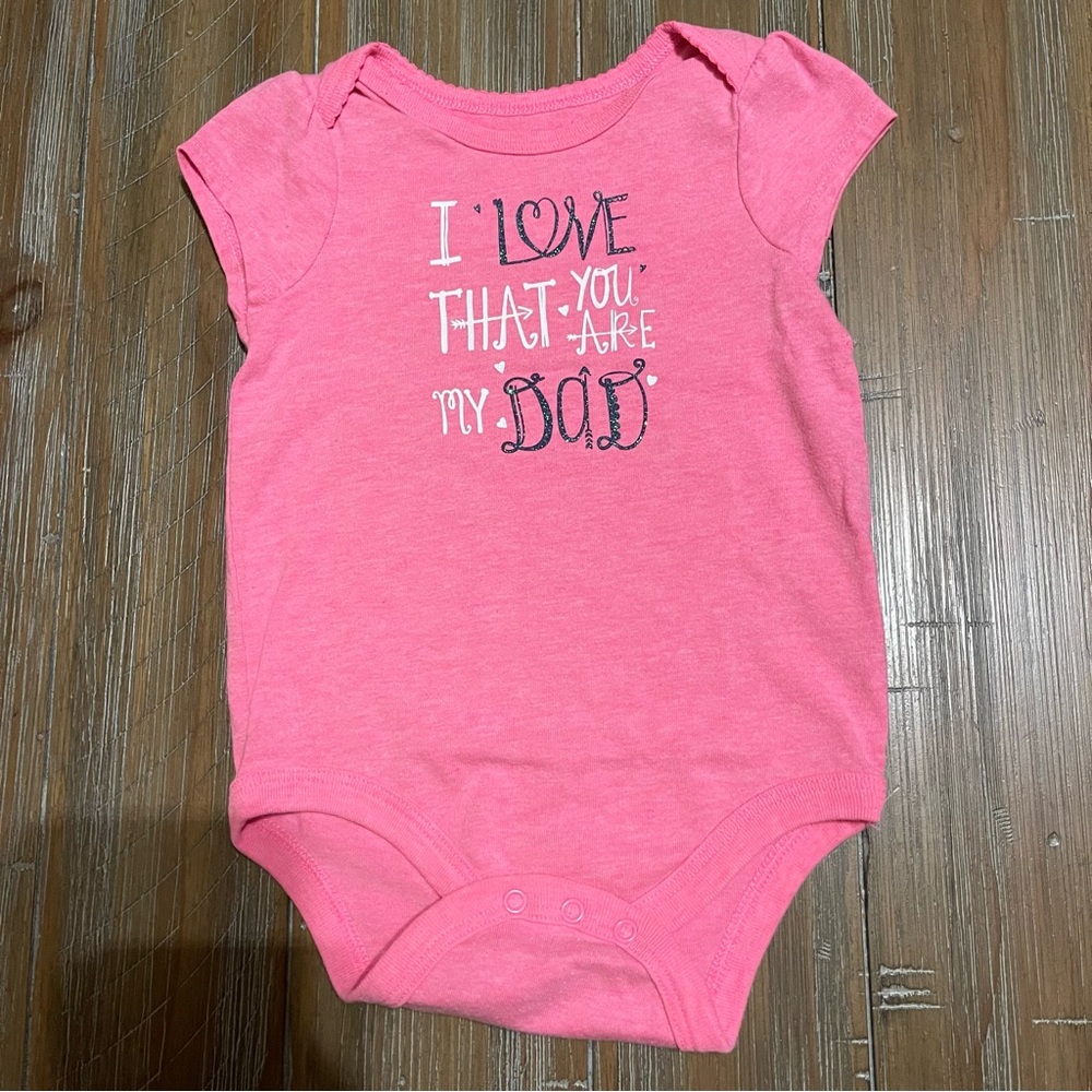 Circo Pink Baby One-Piece Bodysuit - "I Love That You Are My Dad"
